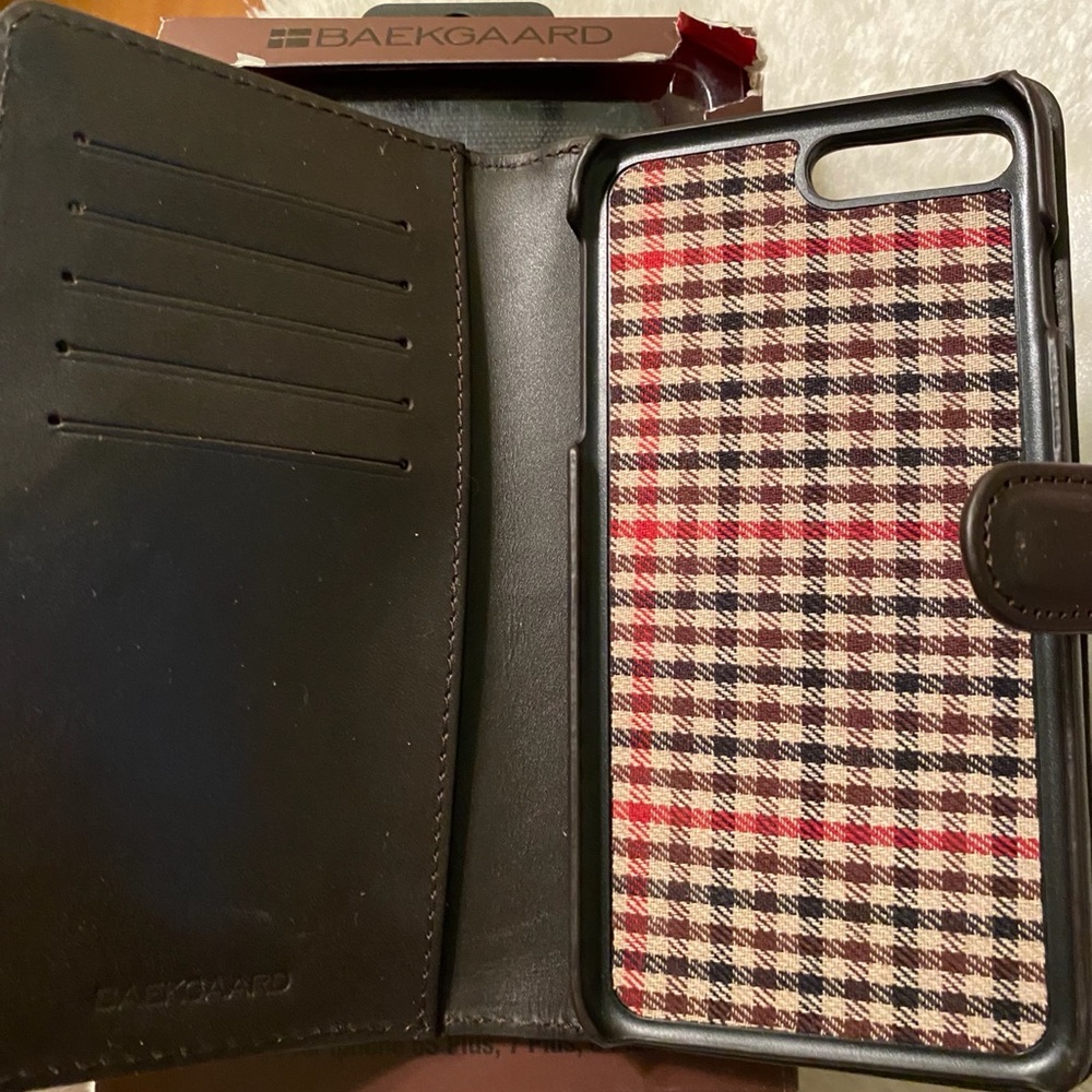 Canvas & leather Iphone case for 6s/ 7&8 plus - Picture 3 of 6